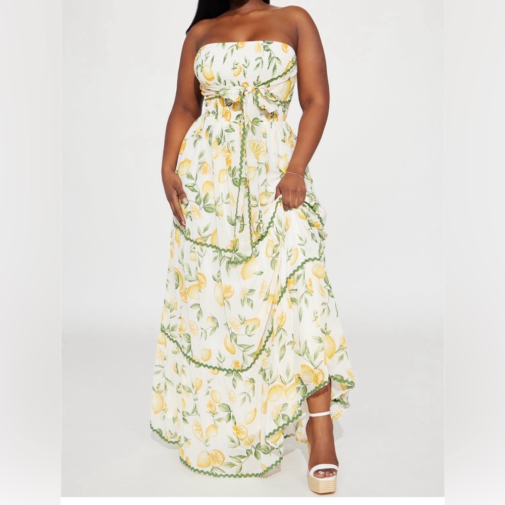 Fashion Nova Citrus Delight Maxi Dress